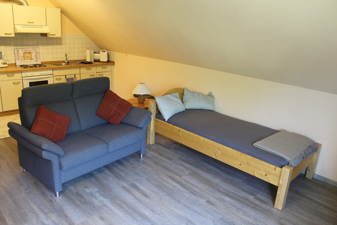 Ferienwohnung in Heringsdorf - Steenshof - Sofa und  Einzelbett
