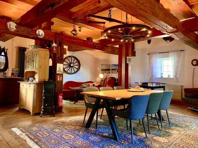 Ferienhaus in Lindau - Windm&uuml;hle Lindaum&uuml;hlenholz - Gro&szlig;er Wohnraum im EG