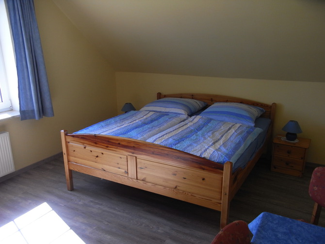 Ferienwohnung in Heringsdorf - Steenshof - Doppelbett  im Schlafraum in Komforth&ouml;he