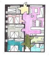 Ferienwohnung in Sildemow - Seeperle - Gro&szlig;e Fewo Raumaufteilung