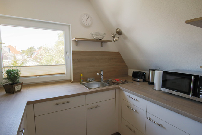 Ferienwohnung in Niendorf/Ostsee - Haus Edda FeWo Kr&auml;hennest - offene K&uuml;che