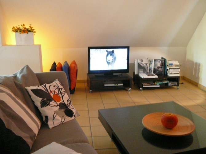 Ferienwohnung in Wieck a. Dar&szlig; - Aalreuse 2 - Wohnbereich mit Sitzecke