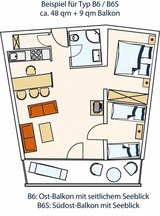 Ferienwohnung in Gr&ouml;mitz - STRANDIDYLL, 106 - Typ B6S - Bild 21