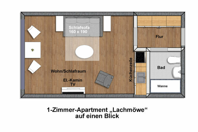 Ferienwohnung in Wendtorf - Ap. Lachm&ouml;we - Haus Nordlichter - Bild 6