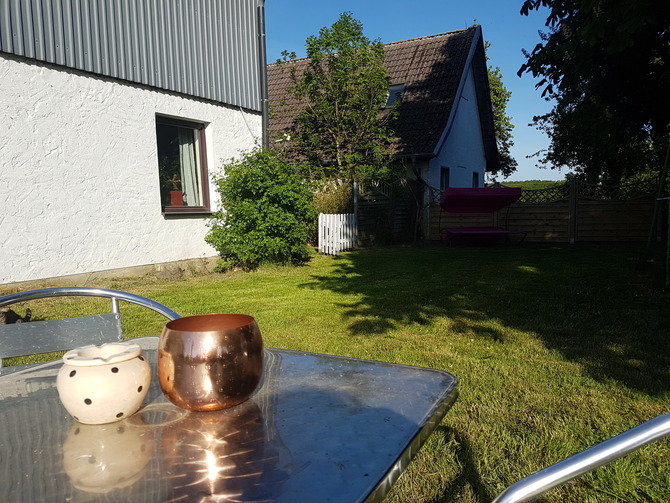 Ferienwohnung in Duvendiek - Ferienwohnung Storchenhof - Garten S&uuml;dseite