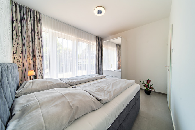 Ferienwohnung in B&ouml;rgerende - Appartement 2 - D&uuml;nenblick - Ausgang zur Terrasse